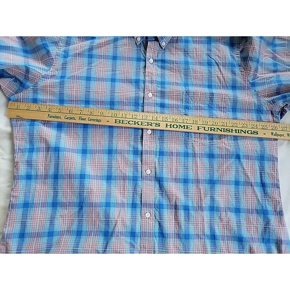 TAILORBRYD 1930 Collection Plaid Cotton Short Sleeve Shirt | XXL - Picture 13 of 13